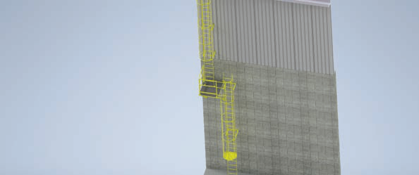Escadas fixas e plataformas